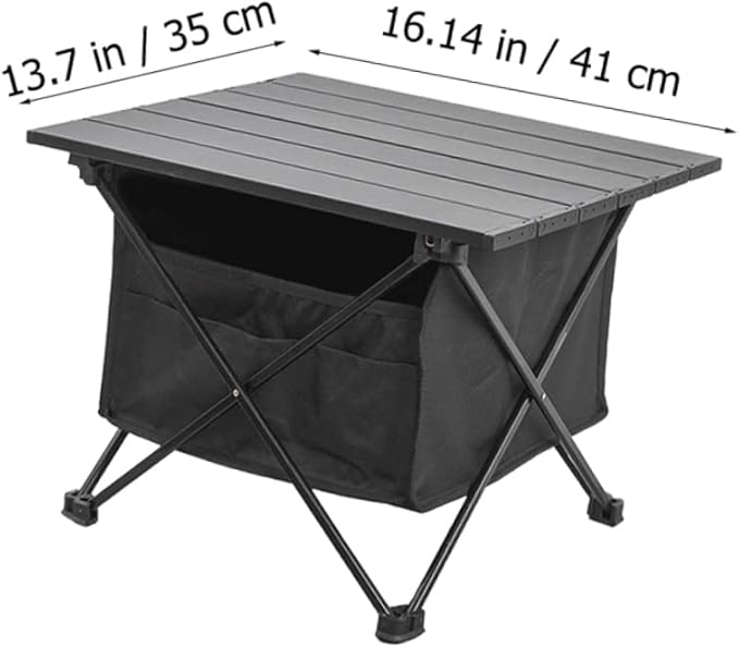 POPETPOP Portable Folding Table for Camping Outdoor Quick Setup Lightweight Aluminum Compact Storage