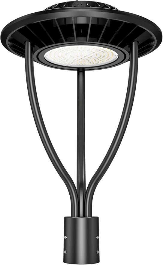 Led Post Top Light 100W LED Circular Area Light 14000Lm 5000K Daylight (500W Equivalent) Garden Pole Lights Outdoor Post Top Lamps Lamp Top Pathway Pole Light Fixture for Street Yard Garden School
