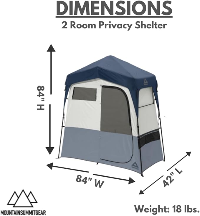 Caddis Rapid Privacy Shelter 1/2-Rooms Camping Shower &amp Portable Toilet Tent Privacy Tents for Camping Pop Up Tent for Showering Changing or Lavatories Portable Shower (by Caddis Sports Inc.