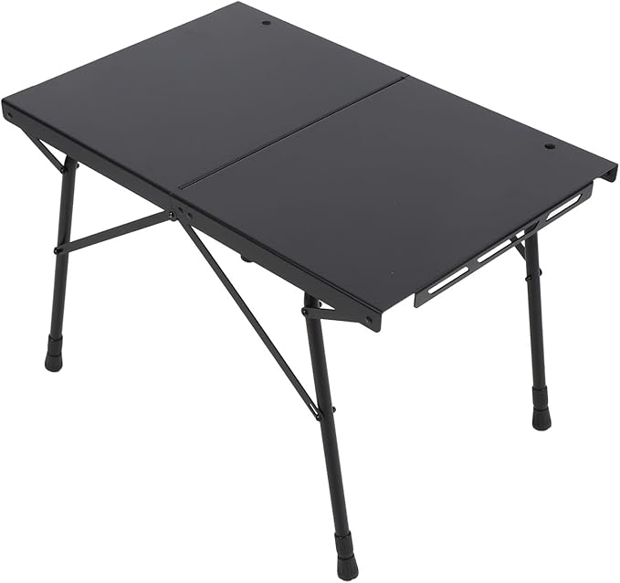Camping Table Folding Portable Camp Side Table with Adjustable Height Aluminum Alloy Lightweight Camping Table for Outdoor Picnic BBQ Cooking