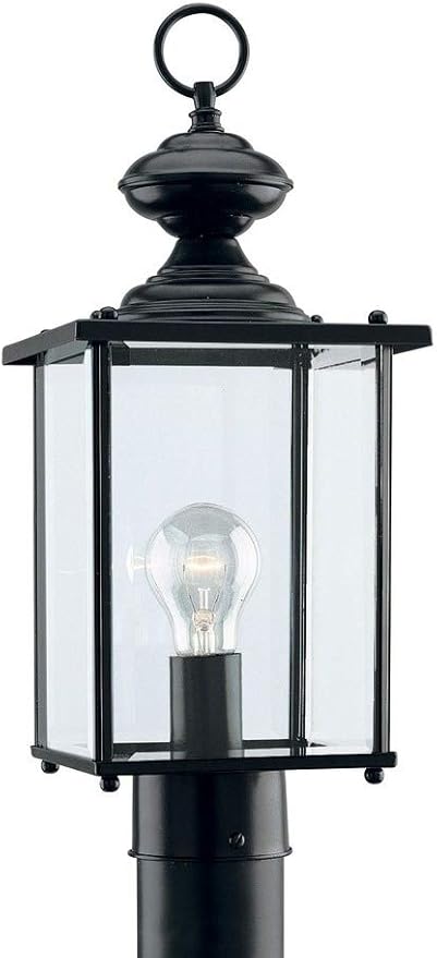 Generation Lighting 8257-12 Jamestowne Outdoor Post Lantern Outside Fixture One - Light Black