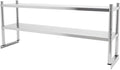 Double Overshelf of Stainless Steel 12'' x 60'' Weight Capacity 176lb Adjustable 2 Tier Shelf for Prep &amp Work Table in Home and Kitche