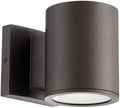 Quorum 920-86 Contemporary Modern LED Outdoor Wall Lantern from Cylinder collection in Bronze/Dark finish