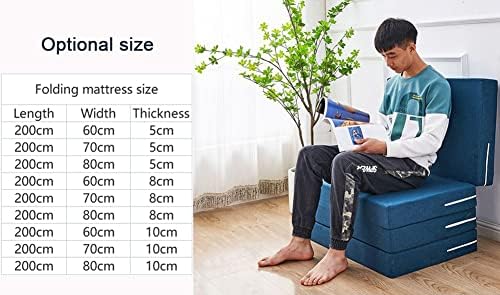 Folding Camping Cot for Adults Heavy Duty Outdoor Bed with Carry Bag Layer Travel Camp Cots Portable Cot Extra WideThick Four-Folding MattressGuest Mattress with Removable CoverSoft Singl