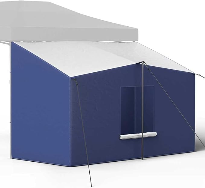 Camping Cube Side Tent for 10x10 Pop Up Canopy Waterproof Gazebo Room with Mesh Windows Easy Setup Canopy Side Tent for Family Camping Market Booth Backyard Use (Canopy Not Included)