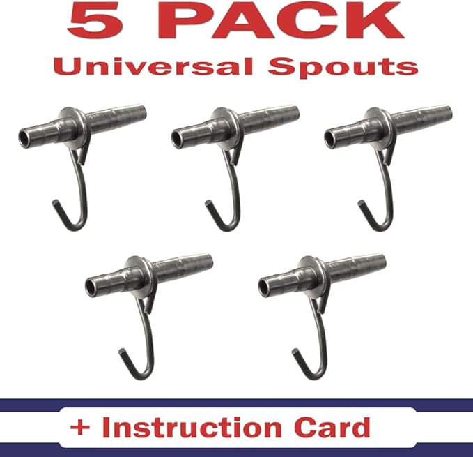 5/16 UNIVERSAL Stainless Steel Maple Spouts with Hooks – Premium Tapping Spiles for Collecting Sap &amp Making Maple Syrup (5)