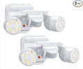 OREiN 2 Pack Motion Sensor Outdoor Lights 450° Superwide Adjustment Dimmable Dusk to Dawn Flood Lights Outdoor 5000K 12W=150W Outside LED Security Lights IP65 White (Hardwired)