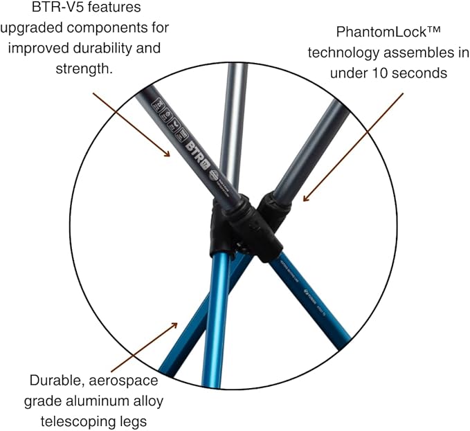 Hillsound BTR Stool for Ultralight Backpacking &amp Hiking Lightweight Camping Chairs Compact Portable Outdoor Seat Hunting Adventures Durable Tripod Design Made in Korea