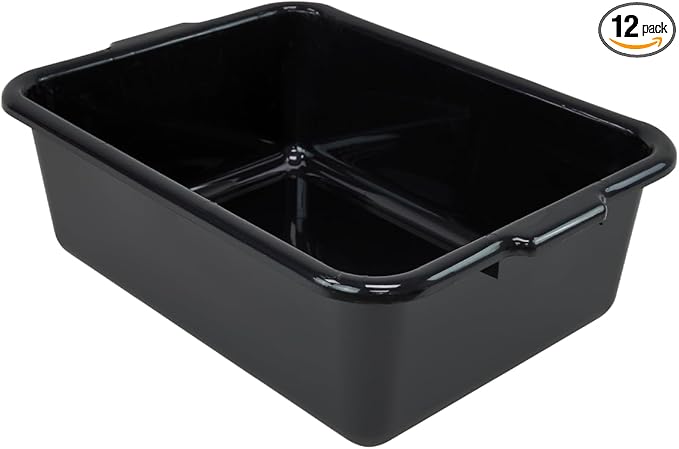 Quantum Storage Systems FSB-21157BK Bussing Tub 21 W x 15 D x 7 H Polypropylene Black NSF