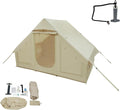 DYRABREST 4 Person Inflatable Camping Tent Instant Setup Portable Outdoor Tents with Pump Waterproof Windproof for Family Camping Beach Backyard (Khaki)