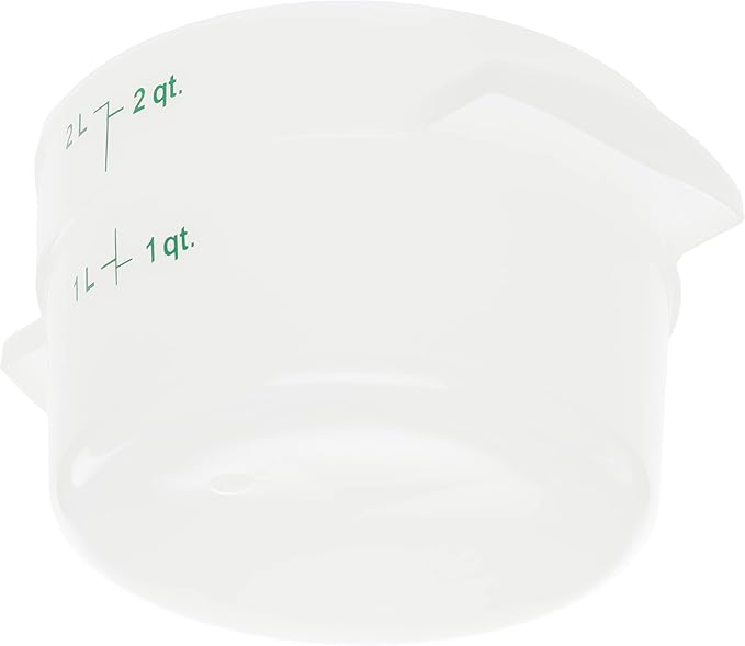 Carlisle FoodService Products Storplus Round Food Storage Container with Stackable Design for Catering Buffets Restaurants Polyethylene (Pe) 2 Quart White
