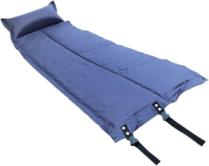 Inflatable Camping Sleeping Pad with Pillow Wear Resistant Sleep Mat Outdoor Tent Accessory for Picnic and Hiking Heat Insulation Camping Mattress