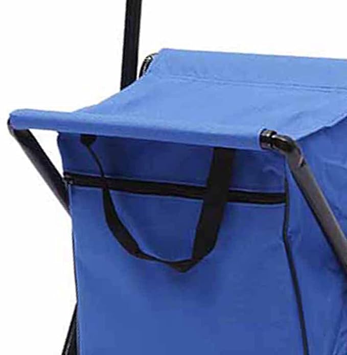 Strong Bearing Capacity Folding Chair Comfortable Fabric Armchair with Storage Pocket Bag Fishing Chair for Camping Fishing Outdoors Portable Lightweight (Blue)