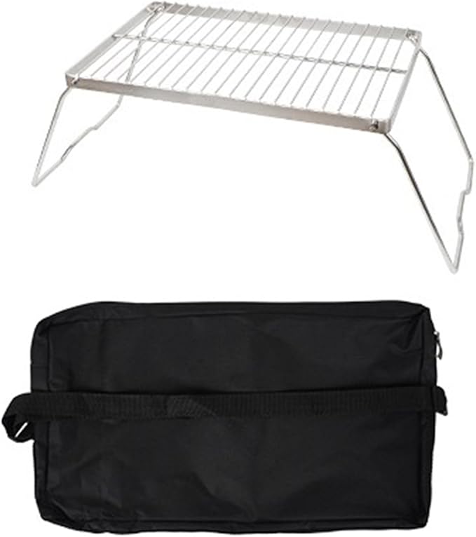 Folding Barbecue Table Stainless Steels Grilling Table With Legs Camping Tables Foldable Camping Equipment Stove Rack