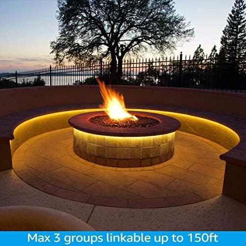 TORCHSTAR Premium 50ft LED Neon Rope Light Easter &amp Spring Decoration Outdoor IP67 Waterproof 120V UL Plug ETL Connectable Neon Light Strip for Shop Sign Max 3 Sets(150FT) Amber Light
