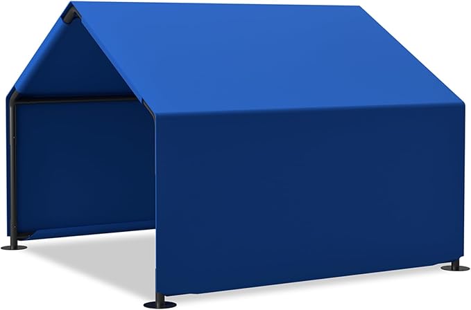 4×4×3 ft Dog Shade Shelter Pet Tent Outdoor Portable Pet Tent Outside Dog Sun Rain Canopy Pet House Animal Shelter for Small to Large Dogs Cats (Blue)