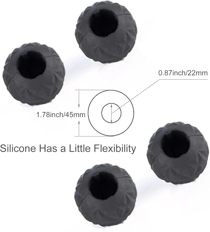 Camping Chair Stabilizing Rubber Ball Feet Compatible with Helinox Chair Detachable Anti-Slip Foot Replacement for Ultralight Portable Camping Chair on Soft Surfaces…