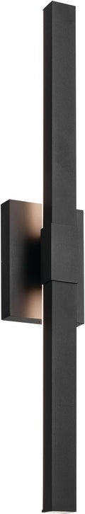 Kichler Nocar LED Textured Black Modern Garage or Patio Outdoor Wall Light for Outdoor Walls Exterior Doors Garage Porch or Patio Walls 30
