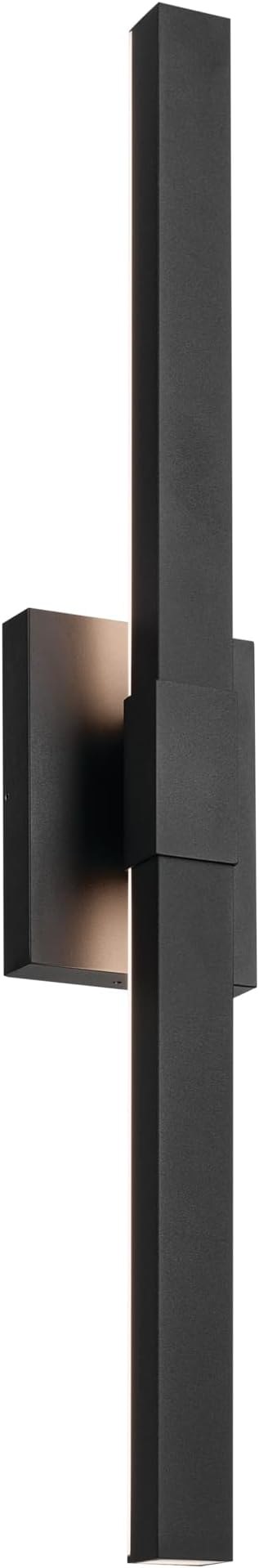 Kichler Nocar LED Textured Black Modern Garage or Patio Outdoor Wall Light for Outdoor Walls Exterior Doors Garage Porch or Patio Walls 30