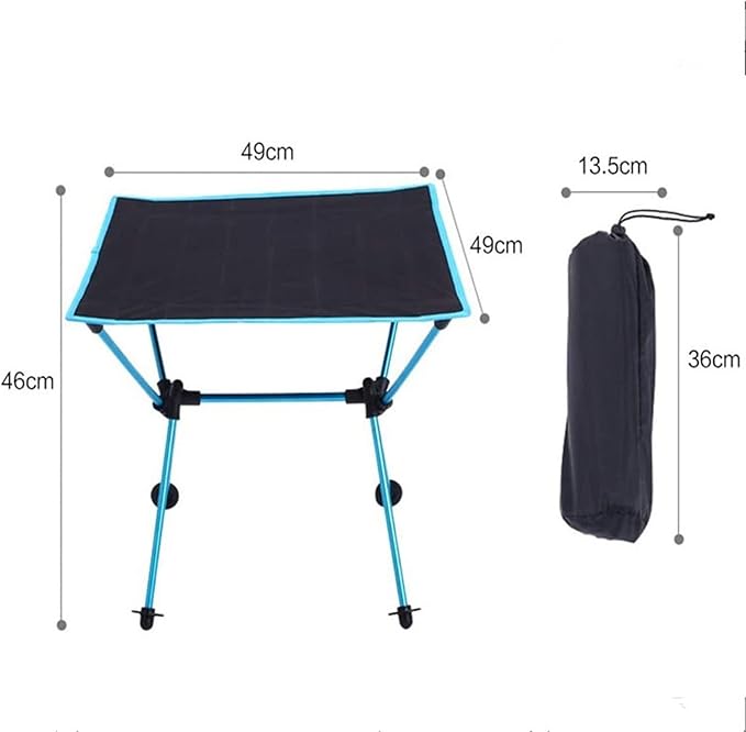 Lightweight Portable Folding Camp Table Collapsible Picnic Table with Carrying Bag Oxford Cloth for Outdoor Camping Hiking BBQ