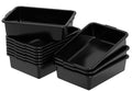 Sadstory 13 L Small Commercial Bus Tubs Plastic Black Wash Basin Bus Tub Tote Bin Black 12 Packs