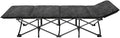 Folding Cot Lounge Chair with Removable Cushion Portable Heavy Duty Adjustable Pillow Reclining Compact Design for Outdoor Beach Camping Patio Garden