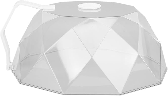 Alomejor Microwave Food Cover Oil Proof High Temperature Splatter Lid for Microwave Anti Freshness Storage for Most Plates Bowls PeopleFriendly HeatResistant Material (White)