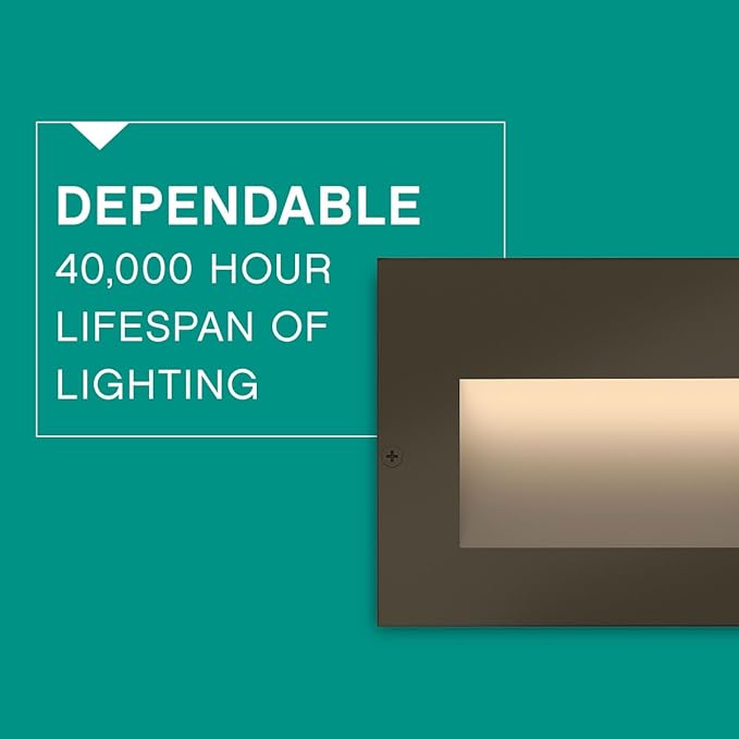 Hinkley Landscape Taper 1563BZ Horizontal 12v Step Light Low-Voltage Integrated LED Recessed Mount Safe for Wet Conditions Wiring Kit Included Bronze Finish