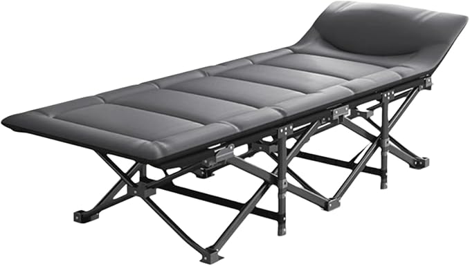 Steel Foldable Camping Bed with Soft Mattress Extra Wider Cots for Outdoor/Office/Beach Portable Folding Bed for Sleeping