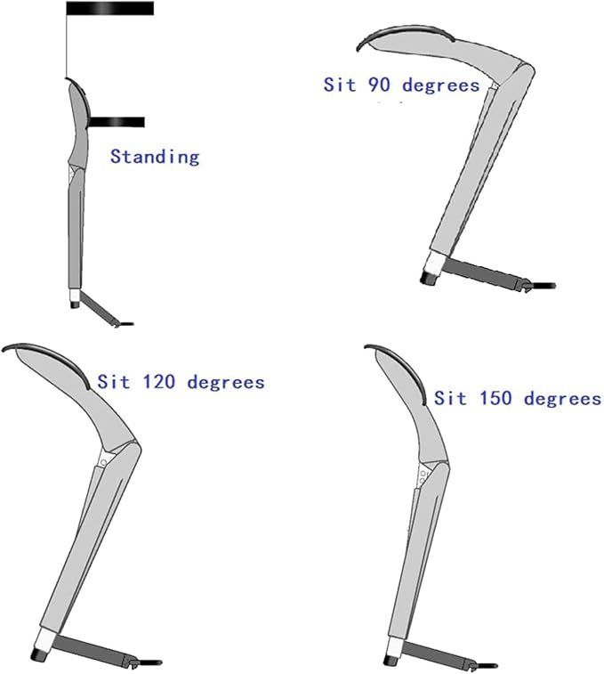 Generic Adjustable Chairless Wearable Invisible ChairInvisible Chair Wearable Exoskeleton Human Wearable Seat Camping Folding Stool Withstands 150kg Black