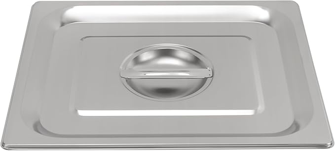 1 Set 1/2 Size Stainless Steel Steam Hotel Pan Steam Table Pan Food Service Pan for Party Kitchen Restaurant Hotel w/Perforated Pan + Lid