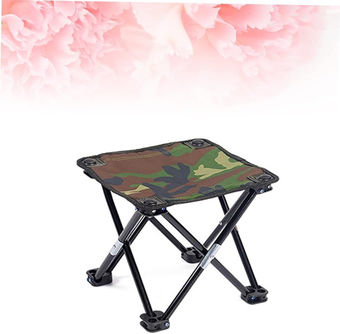 Multi-Functional Camouflage Folding Stool Portable Fishing Chair Recreational Accessory Sturdy Camping Seat Large Size