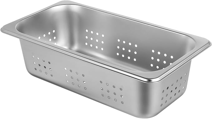 Commercial Steam Pans Set Perforated Deep Pan Stainless Steel Serving Tray Food Container