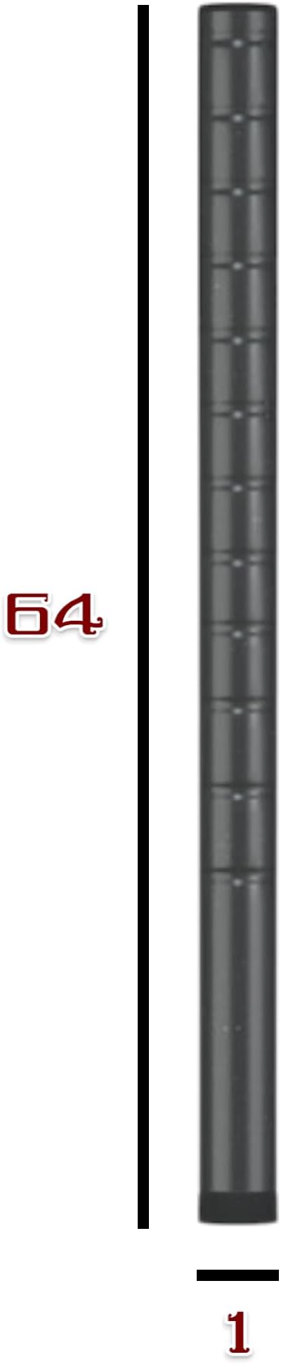 Set of 4 Posts | Heavy Duty | Utility Shelving Units - Commercial Wire Shelf Shelving Posts Adjustable shelvingNSF Chrome Post - Durable Corrosion-Resistant Easy Assembly Adjustable (Black 64H)