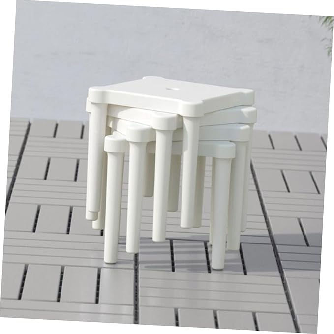 Frosted Plastic Stool for Boys and Girls Easy to Assemble Boy Girl's Chair Plastic Stool Non-Slip Home Outdoor