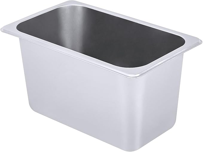 6 Pack 1/4 Size Stainless Steel Steam Hotel Pan 10.4x6.3x6in Steam Table Pan Food Service Pan for Party Kitchen Restaurant Hotel