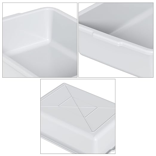 13 L Commercial Plastic Bus Box Plastic Utility Bus Tub Gray 4 Packs