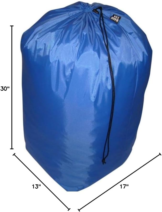 Sleeping Bag CoverJumbo Stuff Sacks Laundry Bag Made In USA. (Blue)