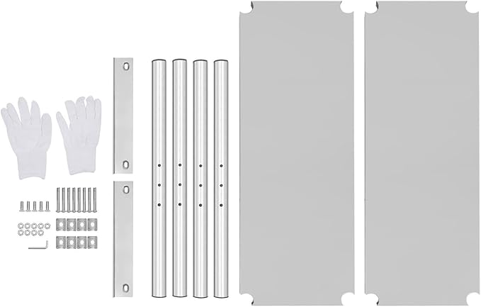 Stainless Steel Double Overshelf for Commercial Kitchen Heavy Duty 2-Tier Worktop Rack Industrial Storage Shelf for Restaurant or Garage Use 201 Stainless Steel 30 * 12 * 23.62 inch
