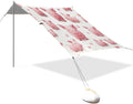 Cute Pink Pigs Beach Tent Sun Shelter 9.2' x 10.5' Beach Canopy with 4 Sandbags 4 Stability Poles Sand Shovels - Tent Canopy for Beach Camping Fishing Picnics