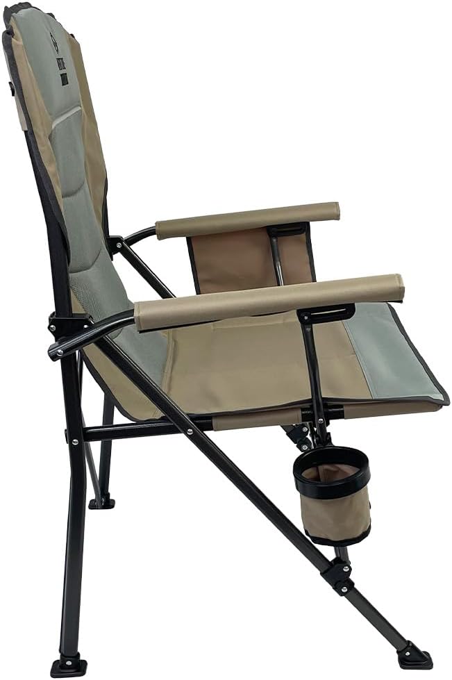 Heavy Duty Oversized Camping Chair - Supports up to 400 lbs - Perfect for Camping Lawn and Outdoor Activities - Folds Compactly into Included Carry Bag