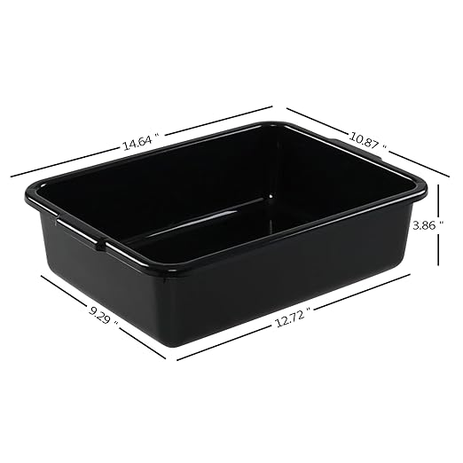 Saedy 5 Pack Small Commercial Bus Box 8L Food Service Bus Tub Plastic Wash Basin