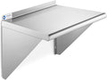 GRIDMANN 18 x 24 Stainless Steel Wall Mount Shelf with Backsplash Commercial Grade - NSF Certified 18 Gauge Shelving for Restaurant Kitchen Utility Room Garage