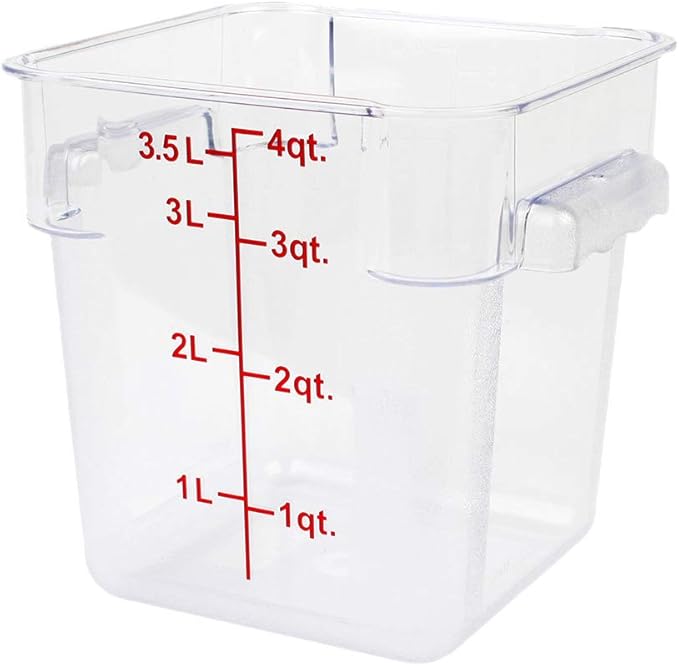 Tiger Chef Food Storage Containers with Lids - Plastic Container Set for Pantry Storage- 4 Qt - 4 Pack for Sugar Flour Cereal Dry Goods