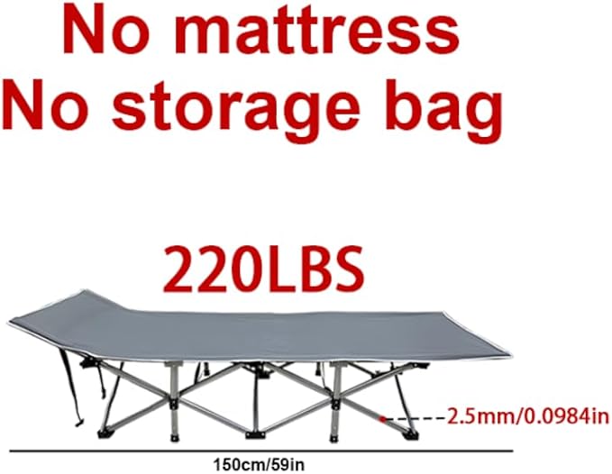 220-720 pounds Outdoor Foldable Bed Optional Mattress Sturdy and Durable Frame Suitable for Camping patios Gardens Yards Lightweight and Durable (no Mattress-Small)