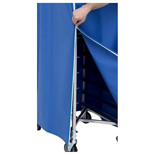 Worcester Blue Vinyl Heavy-Duty Freezer Pan Rack Cover - 28L x 23W x 64H