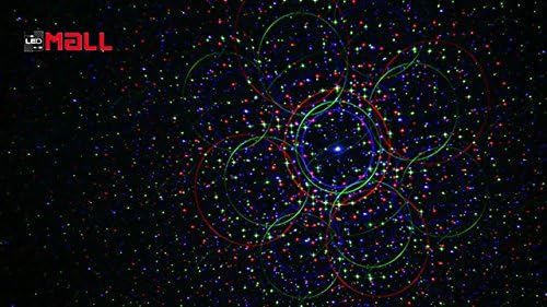 LedMall Motion 8 Patterns in 1 Red Green and Blue Outdoor Christmas Laser Lights Projector with remote control and Security Lock