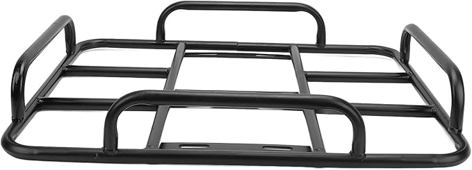 Universal Food Delivery Box Rack Rear Grille Heavy Duty Iron Bracket for Electric Bike and Motorcycle Sturdy Delivery Food Box Base with High Load Capacity
