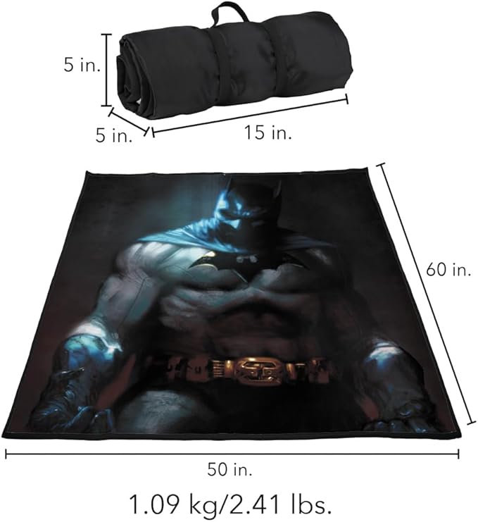 LOGOVISION Batman Classic Silhouette Outdoor Blanket for Picnic Beach Camping Park Tailgate 50x60