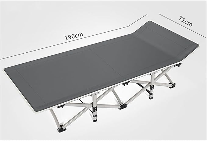 Folding Bed Multifunctional Folding Bed Single Chair for Office Nap Simple and Portable March Bed for Adults Camping Bed (Medium)